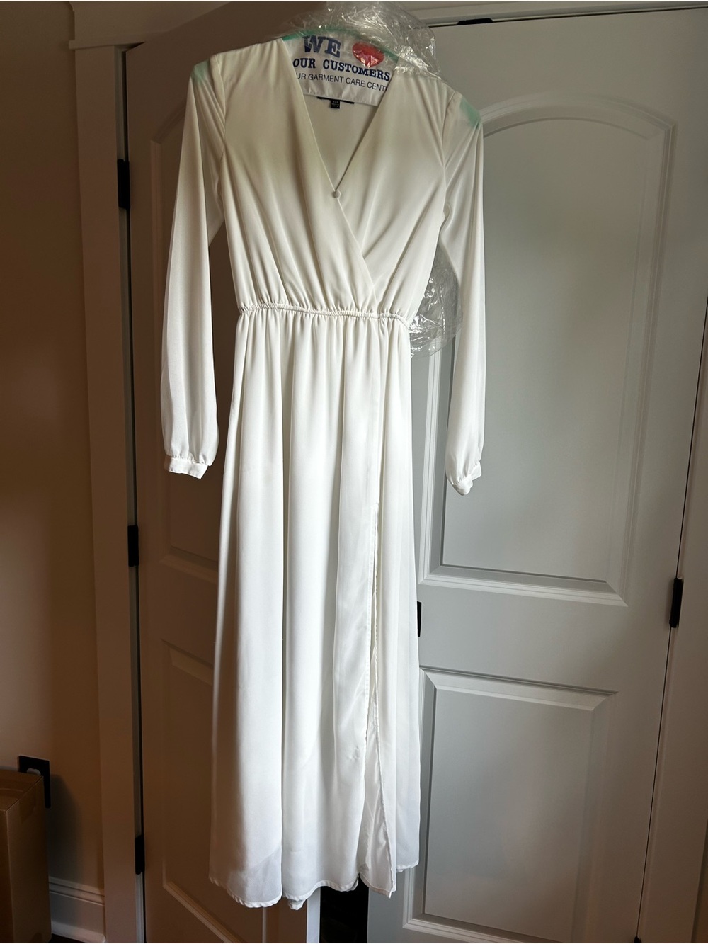 Lulu's White Long Sleeve Maxi Dress